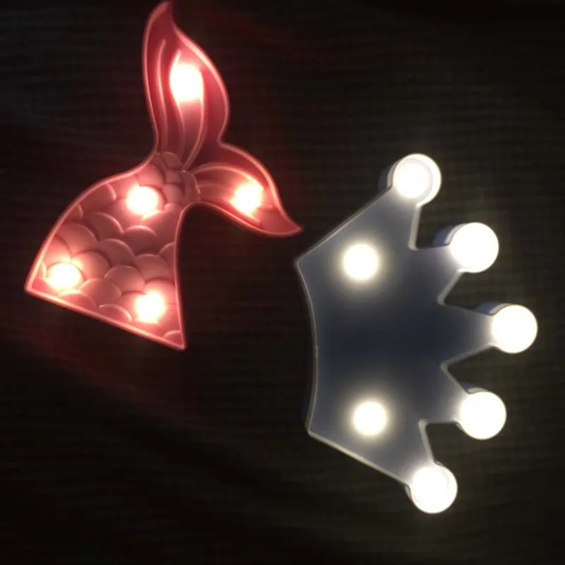 3D Корона светодиодный Ночной светильник прикроватная лампа Светодиодная