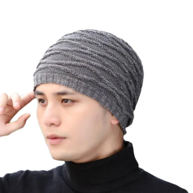 Зимняя шапка SUOGRY унисекс чулки для мужчин и женщин облегающие шапки полосатая