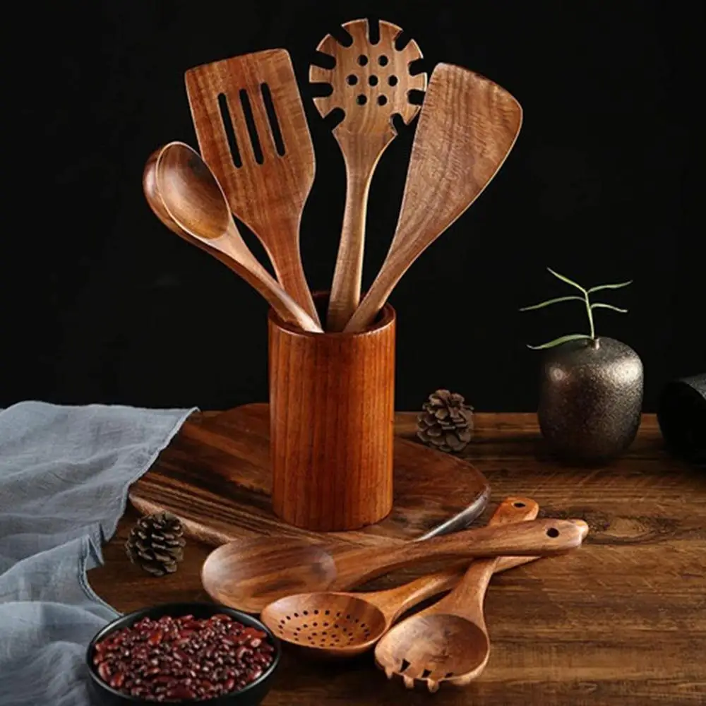 1 шт. натуральные деревянные для готовки поварские инструменты посуда ложки