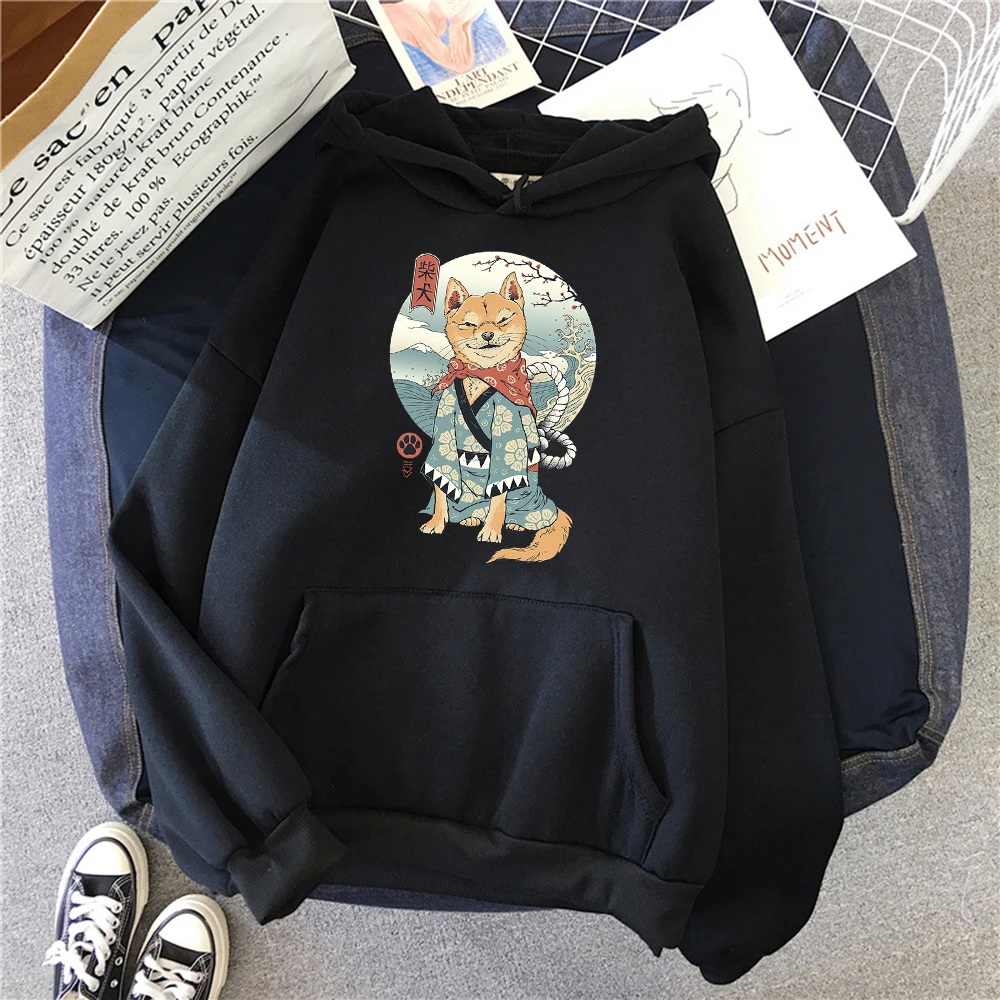 

Japanese Shiba Inu Printing Hoodie Funny New Men Hoodies Vintage Street Fashion Women Sweatshirts Warm Korean Pullovers For Male