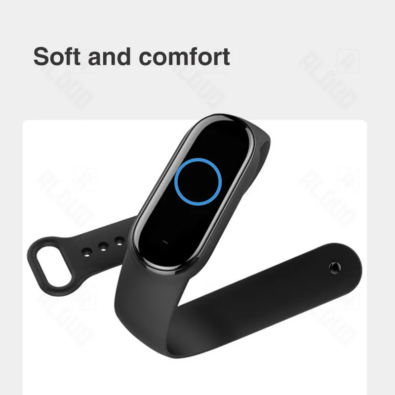 Ремешок силиконовый сменный для Xiaomi Mi Band 5 ТПУ цветной браслет Amazfit | Электроника