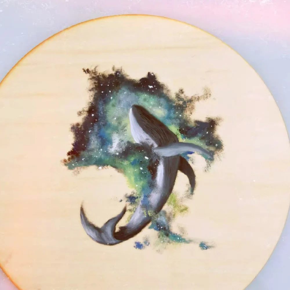 

50pcs Round Wooden Ornaments Natural Wood Slices Embellishment Craft Wood Circle