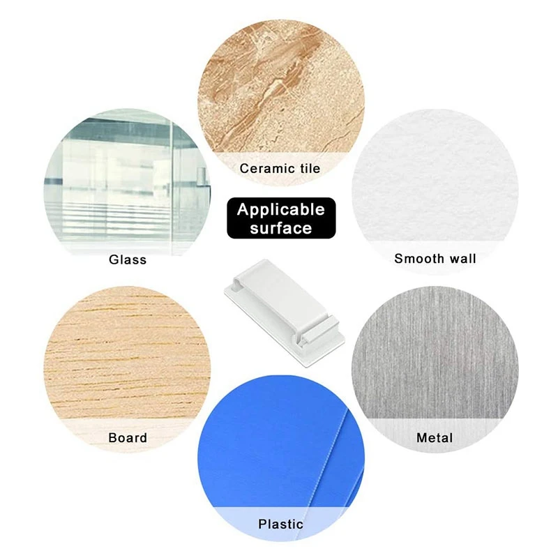 

200 Pieces Cable Clamp Self-Adhesive, Cable Management Clips for PC Cables, TV Cables, Audio Cables, Home, Office