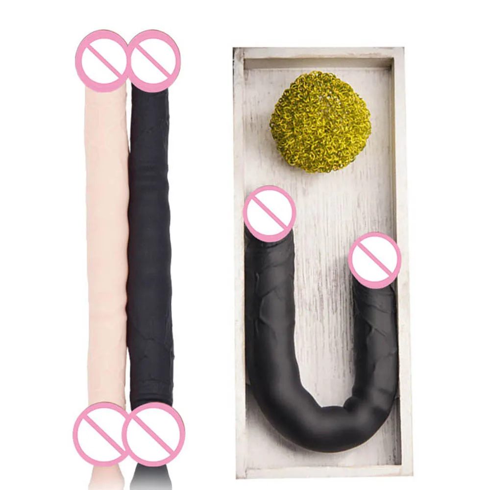 Супер Длинные двойной фаллоимитатор Двойной огромный реалистичный Мужской