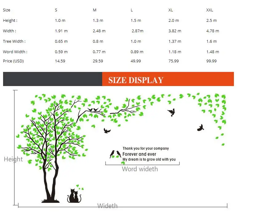 

Golden Leaves Birds cute Cat Crystal Three-Dimensional Tree Acrylic Wall Stickers Decor for Home DIY Self-adhesive decoration