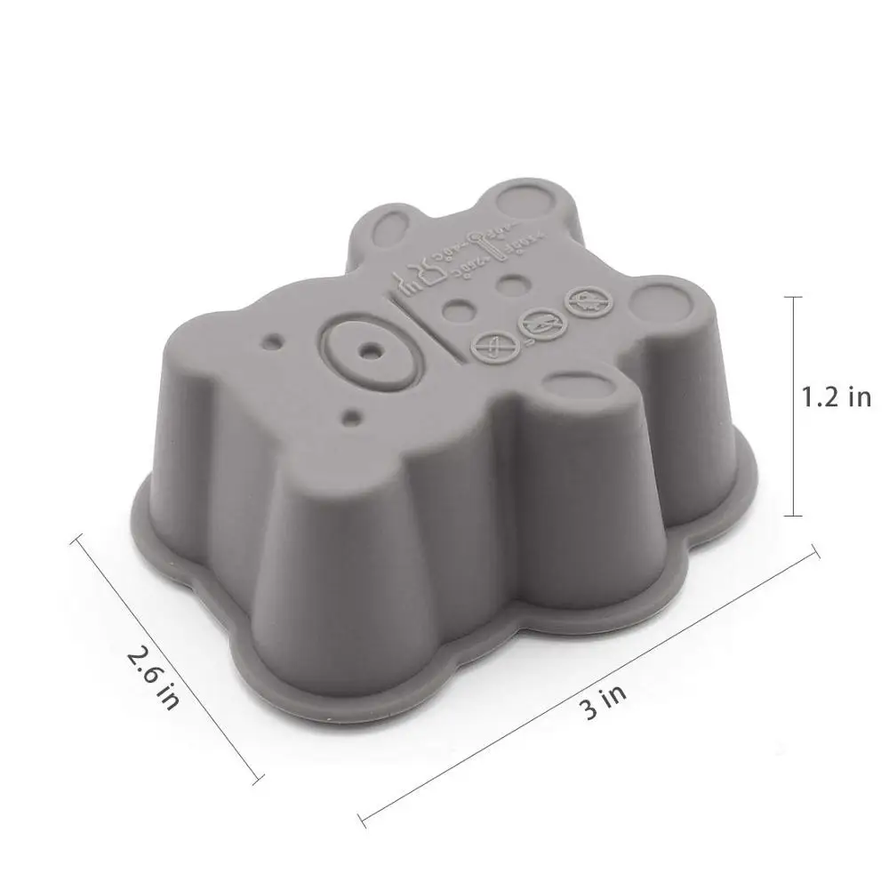 10 шт./упак. силиконовая форма мини-медведь формы для выпечки Чехол Для Маффинов