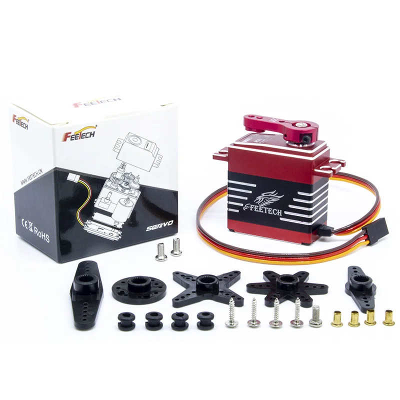 Водонепроницаемый сервопривод Feetech, 25 кг, 30 кг, 35 кг, металлическая шестерня, цифровой сервопривод Baja, сервопривод 180 градусов для радиоуправляемых автомобилей масштаба 1/8 1/10