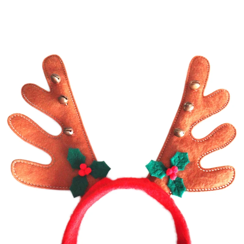 Новое поступление повязка на голову с оленями и Рогами Рождественская лосем