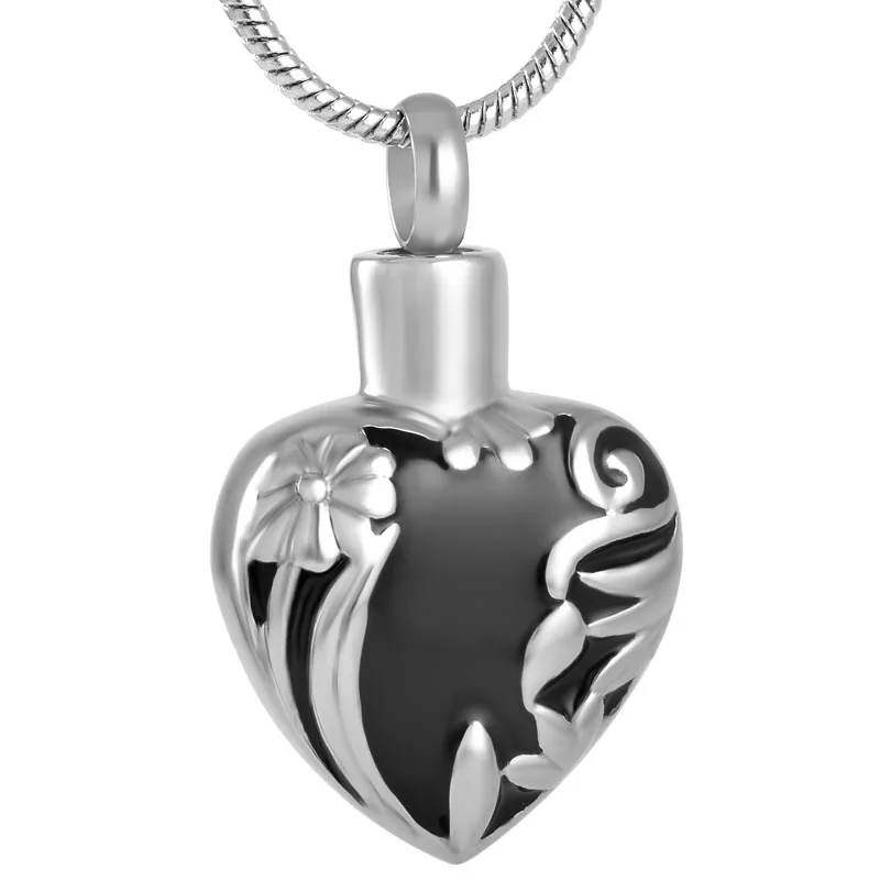 Красивая Хризантема сердце кулон ожерелье пепел keepsake pet memorial cremation ювелирные
