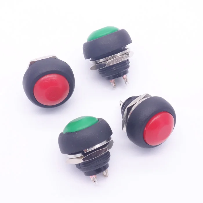 NEW 1Pcs 2Pinwaterproof Mini Switch 12mm 1A waterproof switch pbs33b 12v momentary Push button reset Non-locking pbs-33b | Обустройство