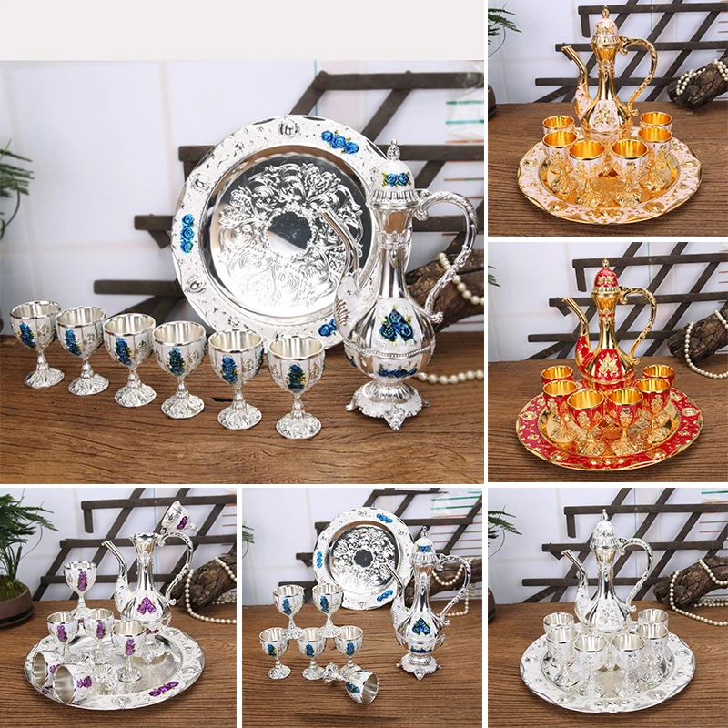 Дворцовый винтажный винный горшок чашки тарелка набор день рождения вечеринка