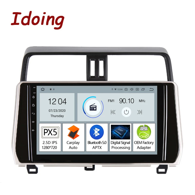 Автомобильная Мультимедийная система Idoing 10 2 дюйма Android для Toyota Land Cruiser Prado 150 2017