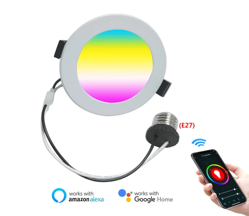 

3.0 Dimming Tuya Smart LED RGB WC Downlight Ceiling Spot Light Lamp Work With Alexa Google Home Assistant Smartthings