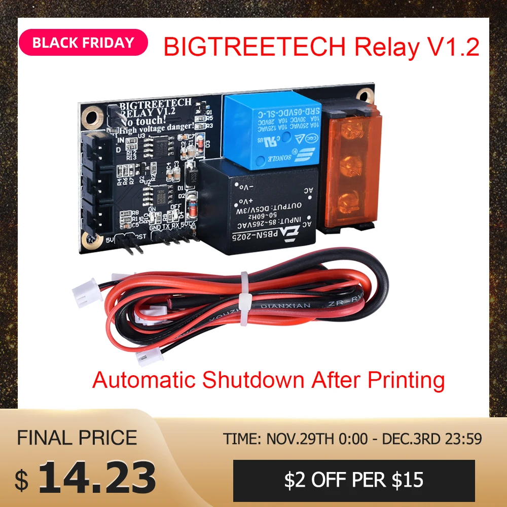 Bigtreetech реле V1.2 модуль автоматического выключения модуль после печати в BIQU Thunder для CR10 принтер Reprap 3d принтер запчасти