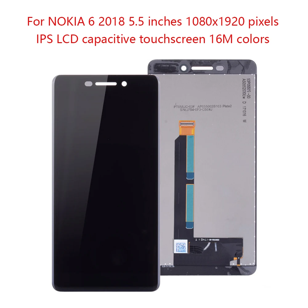 Оригинальный ЖК дисплей 5 &quotдля NOKIA 6 2018 сенсорный экран для Дисплей 1 N6 2 й