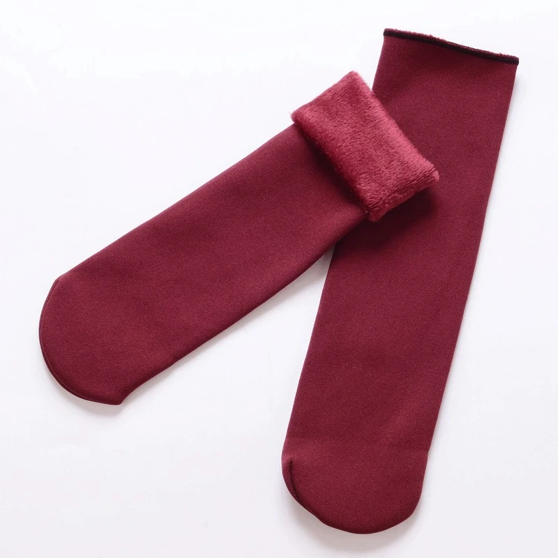 Зимние теплые женские носки шерстяные кашемировые утепленные зимние сапоги