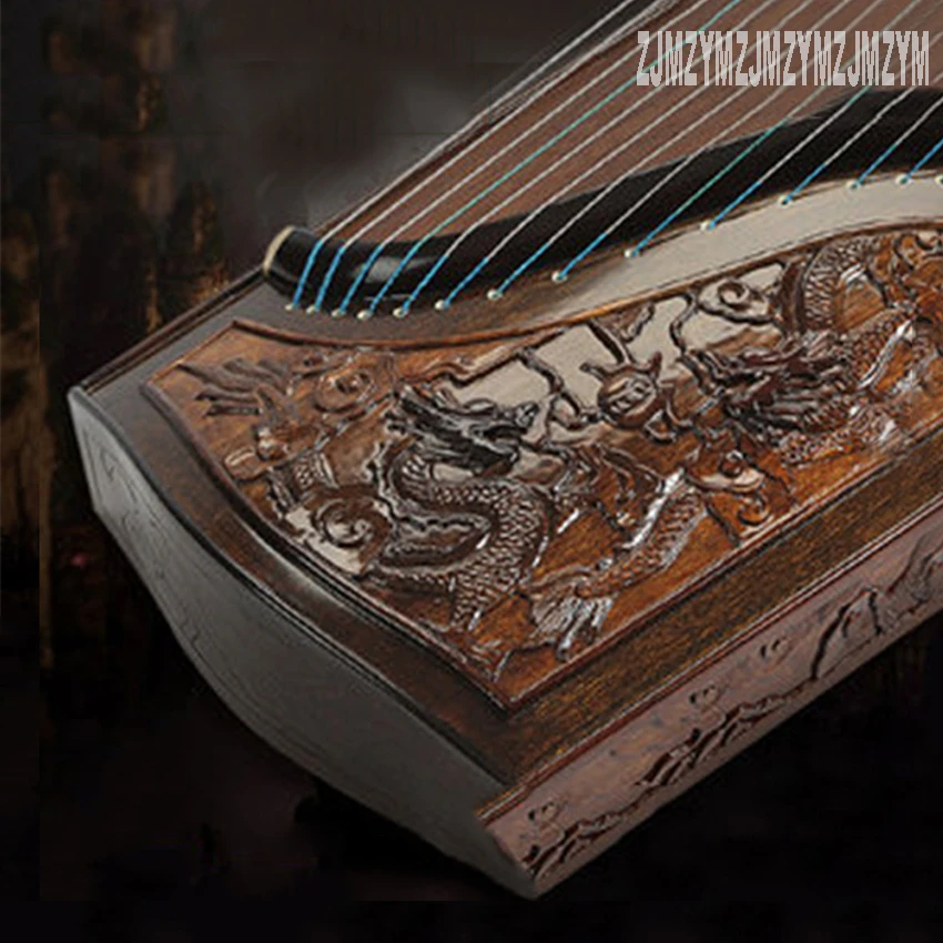 Guzheng золотистые шелковые из массива дерева ручная резка глубокая инструменты для