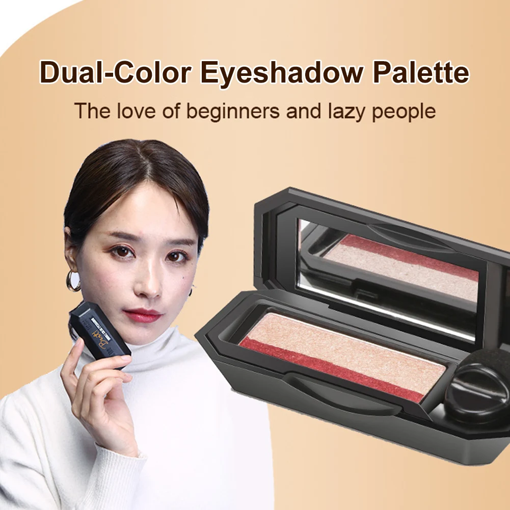 

Dual-Color Eyeshadow Palette Waterproof Long Lasting Eye Shadow Highly Pigmented Nude Earth Eyeshadow Makeup