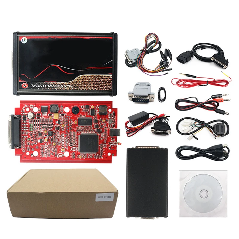 Программатор Kess V5.017 Ktag V7.020 Master 4 LED BDM в рамке 22 адаптера |