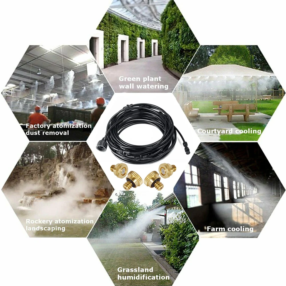 Бесплатная доставка система запотевания для наружного охлаждения патио 6/9/12/15/18 м