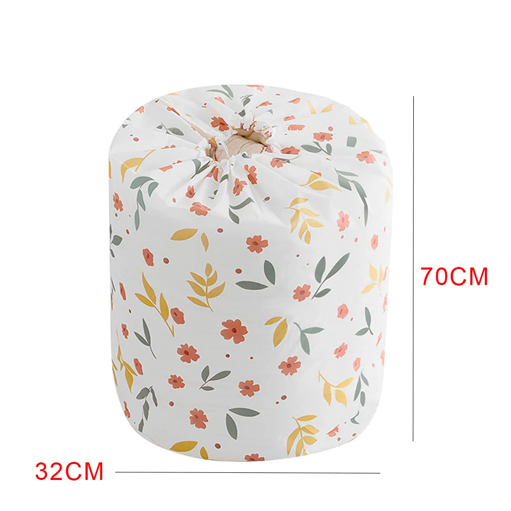 

Drawstring Printed Quilt Storage Bag Dustproof Moistureproof Wardrobe Clothing Blanket Organize Case Clothes Organizer