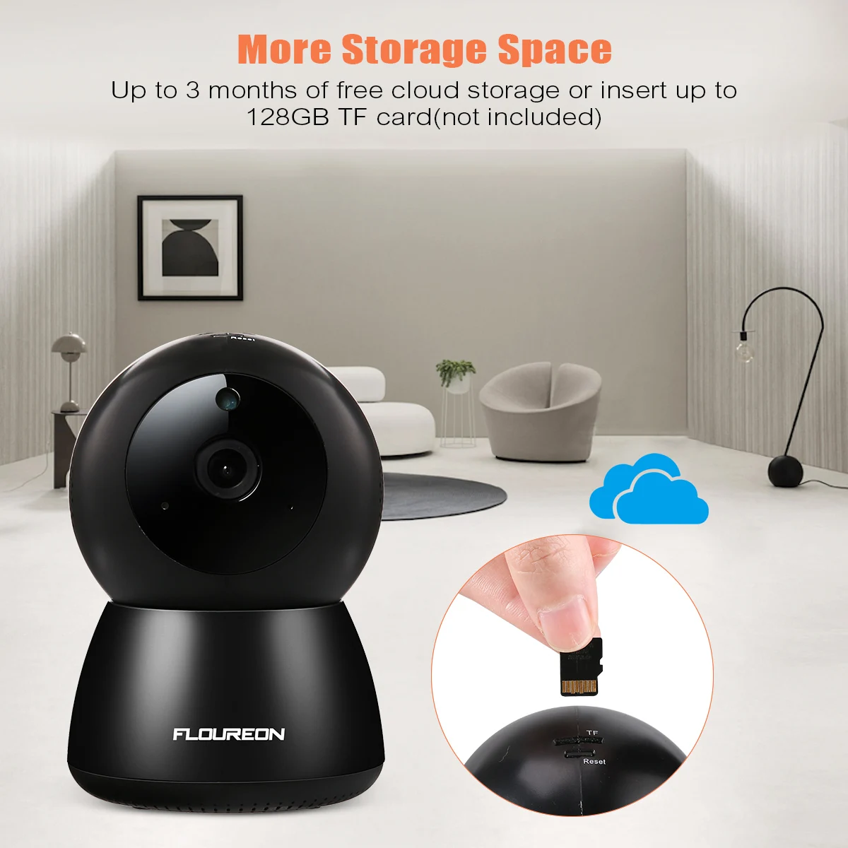 FLOUREON 1080P Беспроводная ip-камера безопасности панорамная двухсторонняя аудио ночное видение домашнее наблюдение Обнаружение движения детский монитор