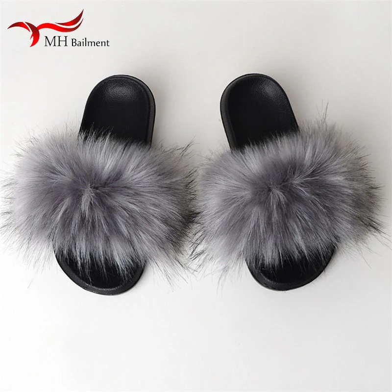 Сланцы женские с мехом искусственный мех шлепанцы Повседневная Уличная обувь