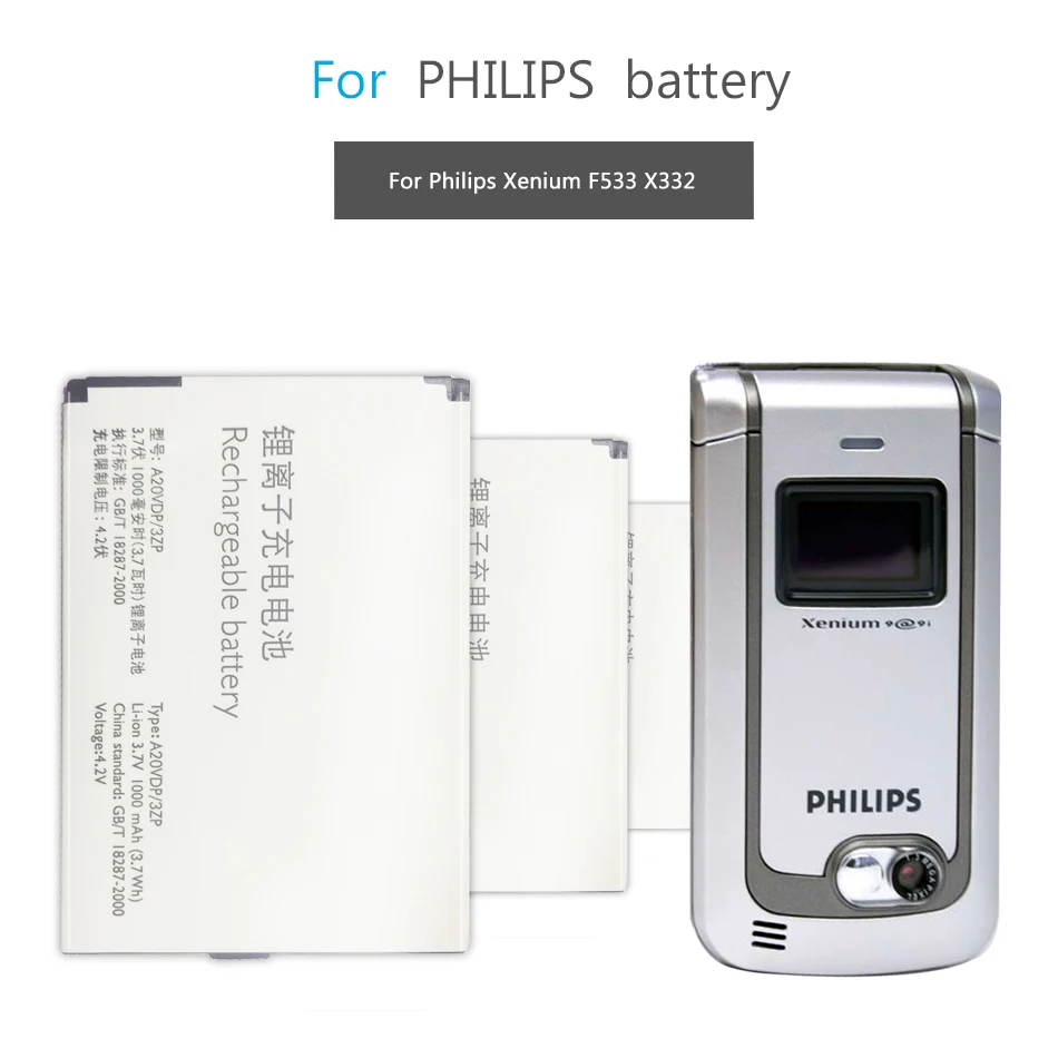 

Аккумулятор A20VDP/3ZP для Philips F533 X332 CTF533 CTX332