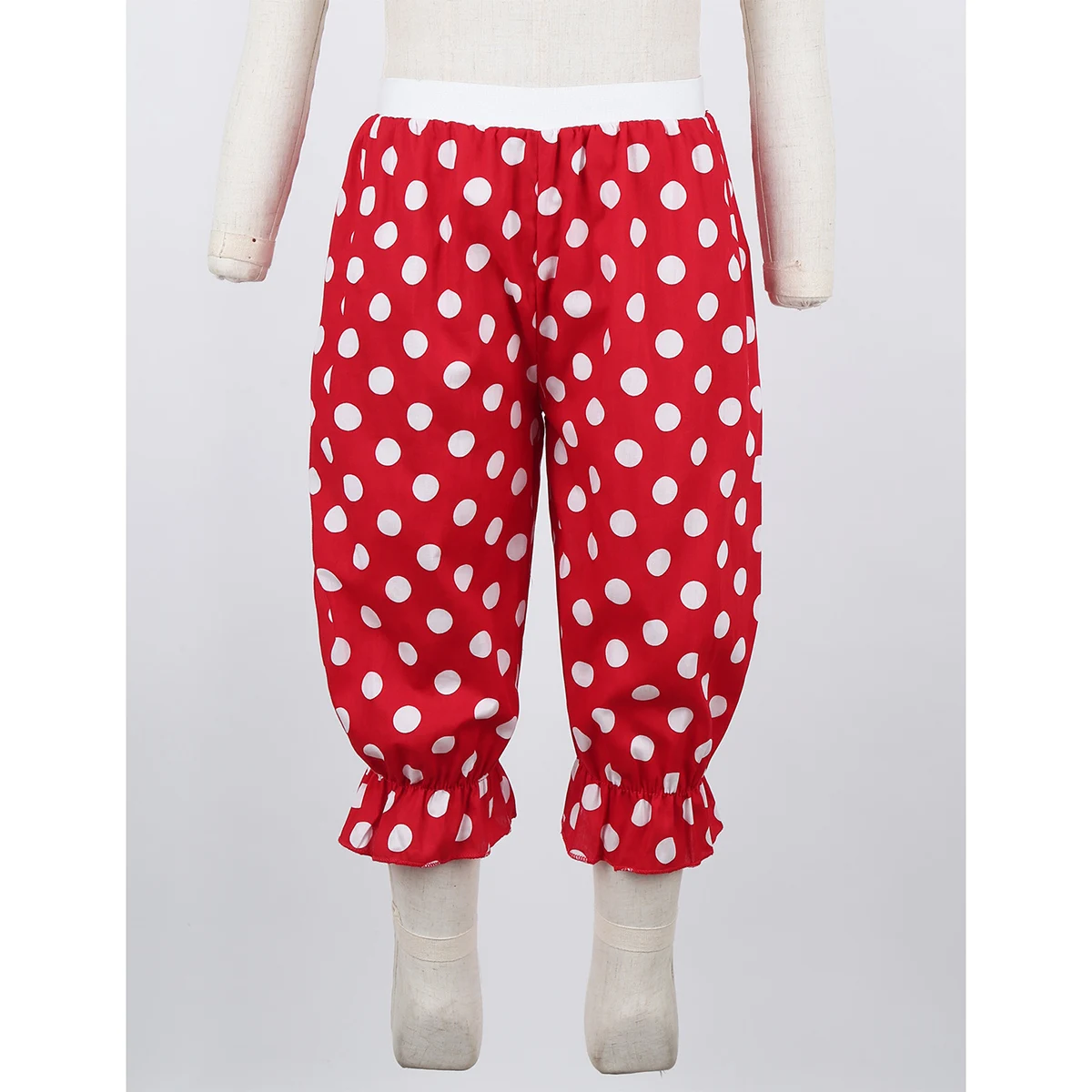 Детский костюм клоуна для девочек свободные шаровары с принтом в горошек