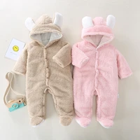 2019 winter baby rompers cute hooded jumpsuit comfortable keep warm baby girls boys clothing newborn baby clothing