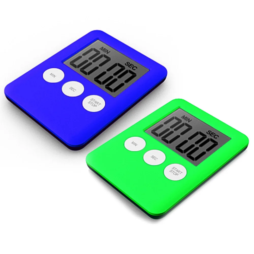 

1Pc Super Thin LCD Digital Screen Kitchen Timer Square Cooking Count Up Countdown Alarm Magnet Clock Kitchen Tool