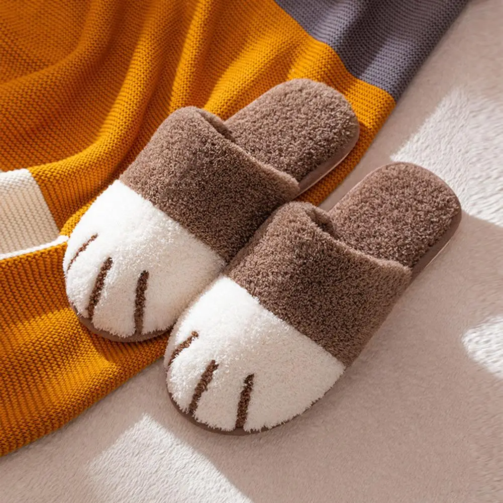 

Flat Shoes Cat Paw Winter Slippers Men Slippers Terrific Slippers