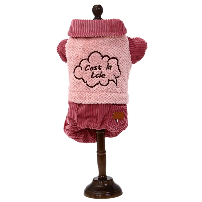 Одежда для собак зимняя французская собака породы бульдог пальто комбинезон