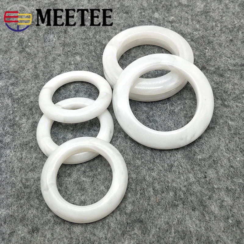 20pcs O Ring Resin Buckles T-shirt Belt Windbreaker Coat Corner Decorative Buckle Button Ribbon Slider DIY Sewing Accessories | Дом и сад