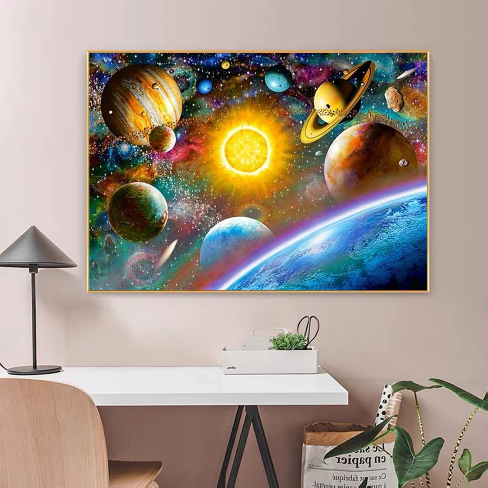Алмазная живопись Вселенная 5D сделай сам алмазная вышивка Космический пейзаж