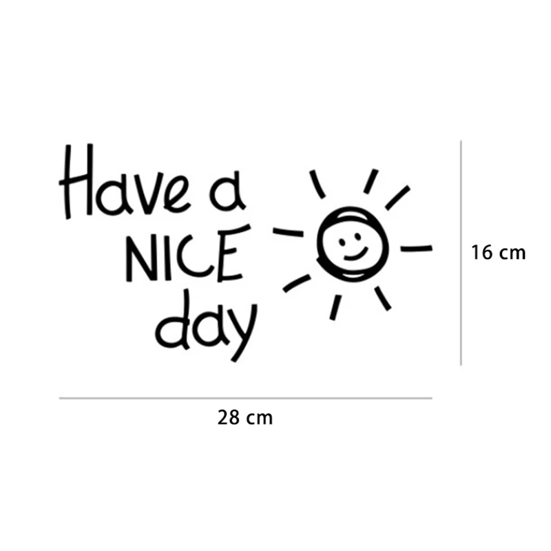 

Have a NICE day Lovely sun vinyl Wall Sticker living room bedroom Home Decoration Decals Art English alphabet Stickers wallpaper