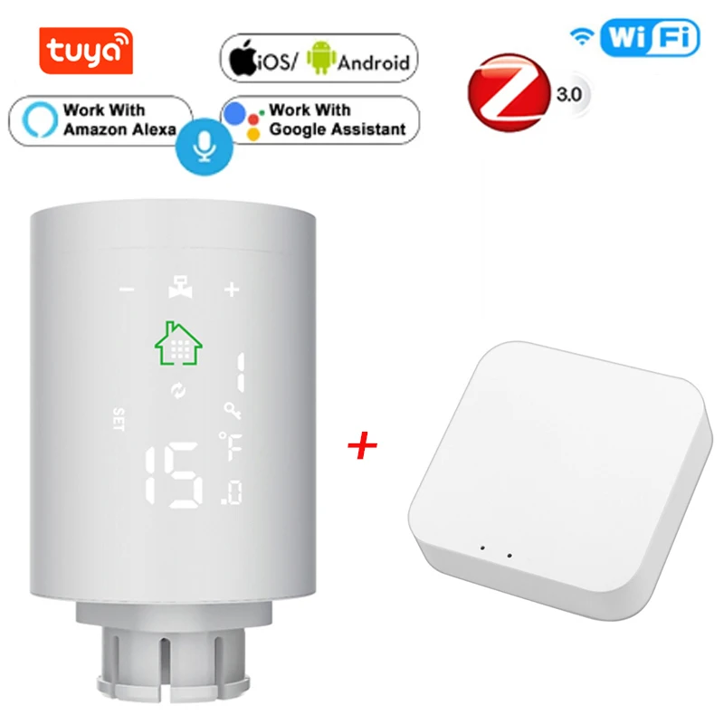 Умный привод радиатора Tuya ZigBee3.0 программируемый термостатический клапан