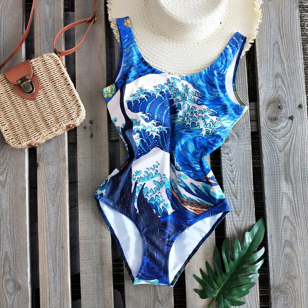 Женский слитный купальник с открытой спиной черный красный однотонный купальный