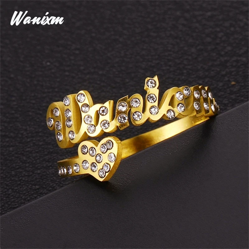 Кольцо с фианитом нержавеющая сталь|Индивидуальные Кольца| |