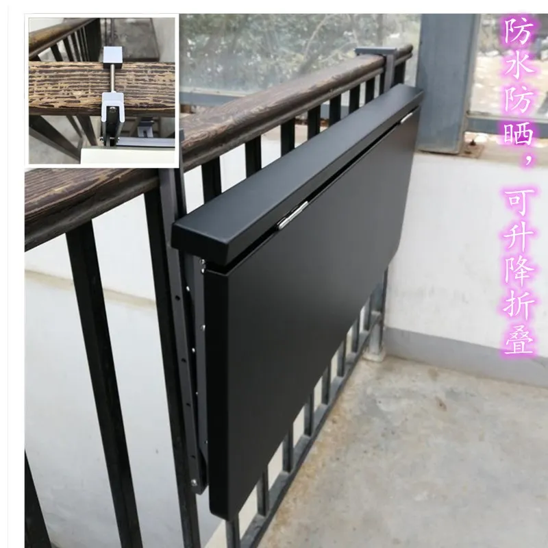 Подвесной складной стол перила для бара для балкона, уличный Складной подъемный стол для отдыха на балконе