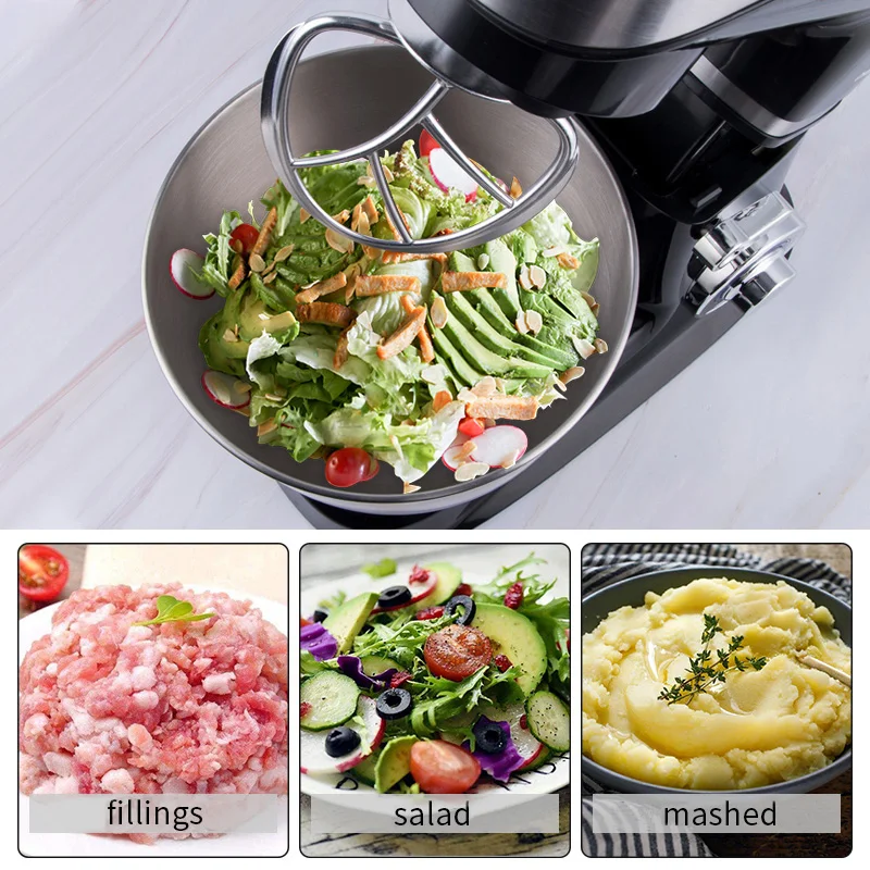 7L миксер машина для разминания из нержавеющей стали Электрический еды с бетером