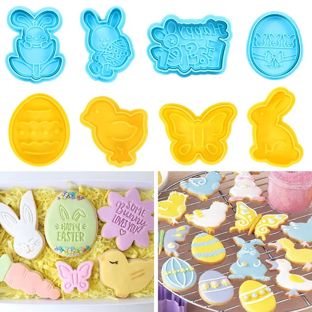Easter Food Grade Plastic Cookie Mold Animal Biscuit Cutter 1