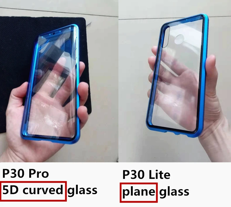 Для huawei P30 lite чехол 360 Магнитная Адсорбция передняя+ задняя Двусторонняя 9H чехол из закаленного стекла для huawei P30 Pro