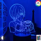 Акриловая 3d лампа в стиле аниме Черный Дворецкий, декоративный светильник для спальни, Настольная Светодиодная лампа для детского дня рождения, Черный Дворецкий