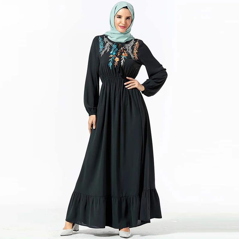 Новое мусульманское платье в дубайском стиле мусульманская Турция элегантное