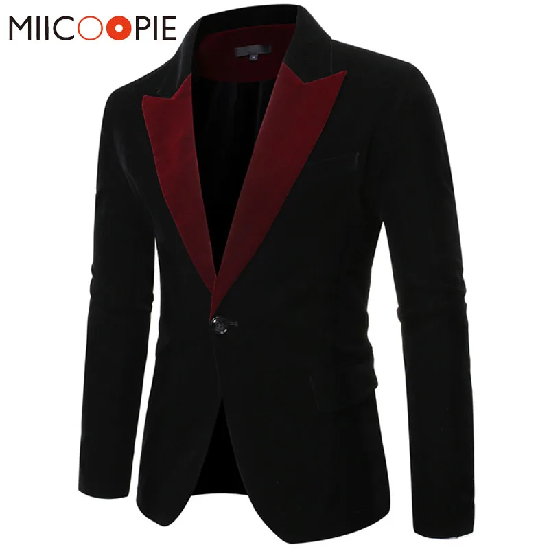 Мужская одежда повседневный мужской костюм, блейзер Masculino Slim Fit на одной пуговице формальный сценический Свадебный костюм блейзеры костюмы куртка плюс размер