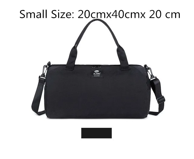 black small Холщовые женские дорожные сумки, сумка для йоги, тренажерного зала, обувь для фитнеса, сумки через плечо, сумка через плечо для женщин и мужчин, спортивная сумка - Цвет: black small