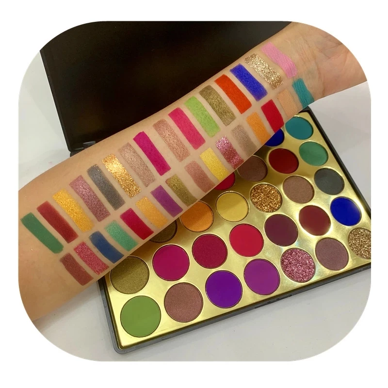 Оптовая продажа палитра теней для век без этикетки водостойкие тени 35 цветов