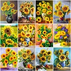 MomoArt DIY Алмазная мозаика, Подсолнух Full Drill квадратная Алмазная вышивка Цветочная вышивка мозаика вышивка крестиком домашний декор