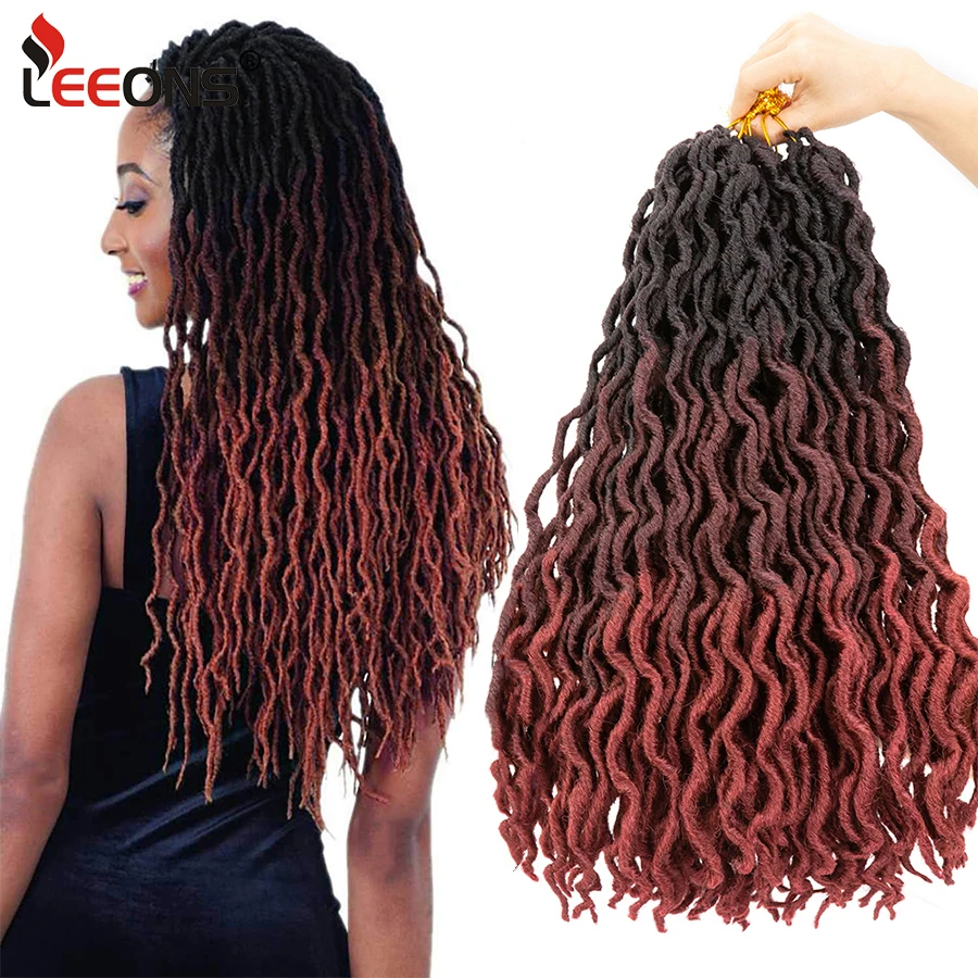 Leeons афро Лоскутные волосы вязанные крючком Nu Locs 20 нитей/шт. Синтетические